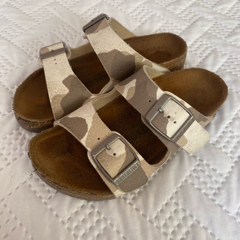 Birkenstock Brown and Cream Sandals